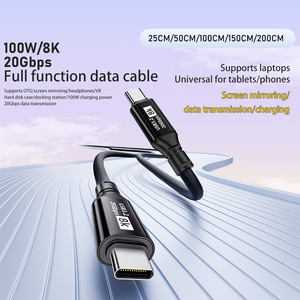 <span class=keywords><strong>Cable</strong></span> USB C PD <span class=keywords><strong>de</strong></span> 100W, 20Gbps, 8K 60Hz, <span class=keywords><strong>Cable</strong></span> <span class=keywords><strong>de</strong></span> Carga <span class=keywords><strong>de</strong></span> Datos Tipo-C <span class=keywords><strong>de</strong></span> Cobre Puro Trenzado <span class=keywords><strong>de</strong></span> PVC para Teléfonos Inteligentes y Portátiles - Product Image 2