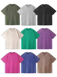 T-Shirt Effetto Acid Wash Personalizzata, 100% Cotone 250g, Alta Qualità, Oversize, Unisex, Vintage, T-Shirt Pesante Effetto Acid Wash per Uomo - Product Image 3