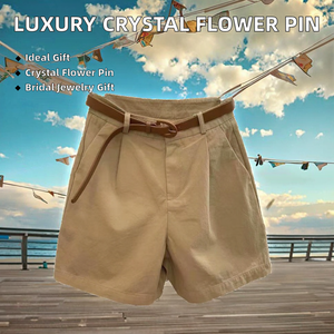 Shorts cargo en toile tissée écologiques pour femmes avec ceinture, taille haute, coupe ample, mi-longueur, décontracté, été, teinture unie - Product Image 2