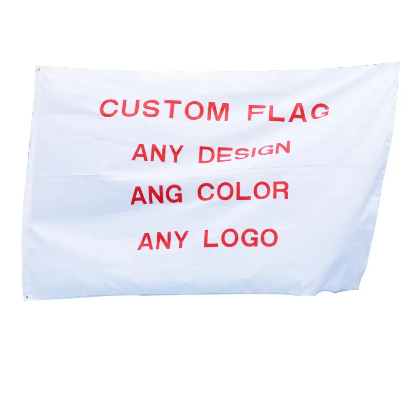 wholesale outdoor any size standard advertising 3x5 flags promotion white custom flags banner