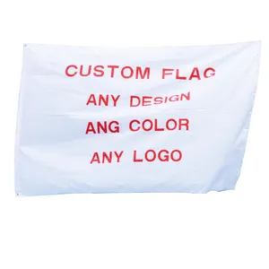 Wholesale Outdoor Any Size Standard Advertising 3x5 Flags Promotion White Custom Flags Banner