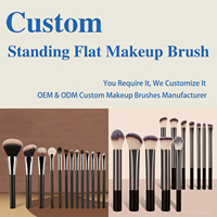 EMF OEM&ODM – Ensemble professionnel de pinceaux de maquillage plats sur pied, sur mesure et de haute qualité, avec personnalisation du logo et des matériaux