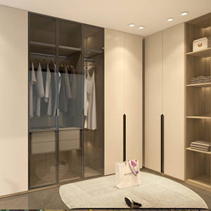 ตู้เสื้อผ้าห้องนอนสไตล์โมเดิร์นแบบสั่งทำ |   ตู้เสื้อผ้าแขวนแบบทนทานสำหรับโครงการวิลล่าและอพาร์ตเมนต์ |   แบบแปลนบ้านทั้งหลังและแผนการก่อสร้าง - Product Image 1