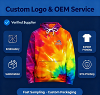 Sweat à capuche pour homme, 250 g/m², respirant, imprimé par sublimation tie-dye, directement de l'usine, pour les sorties sociales et le quotidien