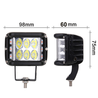 3 côtés Double Couleur 36W LED Travail Lumière Stroboscopique voiture Lumière Bar Clignotant Auto Brouillard Lumière Pour Camion SUV ATV 4WD luces led automobiles par