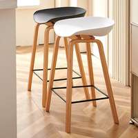 Tabourets de bar modernes de luxe en bois massif pour cuisine, bar à domicile, atelier, chambre et extérieur