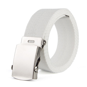 Unisex Flexible Comfortable Iron Slider Buckle Canvas <strong>Web</strong> Belt for <strong>Young</strong> People Daily Use - Product Image 5