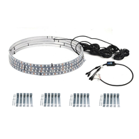 Kit Lampu LED Ring Roda 17 Inci dengan RGB untuk Kontrol, Tahan Air IP68, 12-24V DC, Penerangan LED Ganda