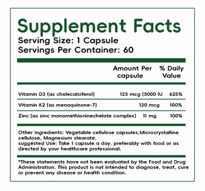 Integratore per la Salute degli Adulti OEM, Capsule Vegane di Vitamina <span class=keywords><strong>D3</strong></span>+<span class=keywords><strong>K2</strong></span> MK7, 5000UI di Vitamina <span class=keywords><strong>D3</strong></span> e <span class=keywords><strong>K2</strong></span> per il Supporto Immunitario, <span class=keywords><strong>60</strong></span> Capsule/Flacone - Product Image 5
