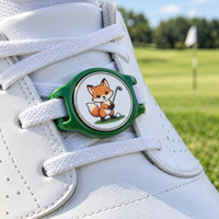Clip de chaussure de golf personnalisé avec motif renard mignon, marqueur de balle de golf, logo émaillé, accessoire de luxe pour chaussures de golf, cadeau pour golfeur