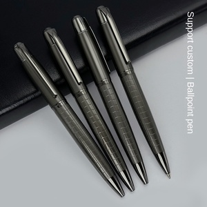Luxuriöser Schwarzer Metall-Kugelschreiber 1,0mm Glatt Schreibender Rollerpen mit Individuellem Logo Geschenkstift MSDS-Getestet - Product Image 2