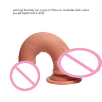 Pene Artificial de Silicona Líquida de Gran Tamaño, Enorme con Fuerte Ventosa, Dildo Grande de Plástico Suave para Mujeres, Juguetes Sexuales para Adultos