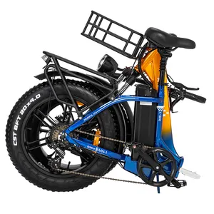 2024 Aluminum Alloy Folding Fat City Bicycle Shopping Ebike Long Range Electric Bike For Adults