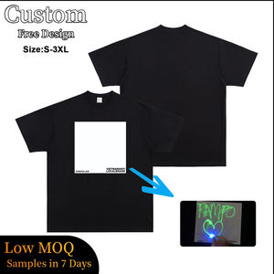 <span class=keywords><strong>T</strong></span>-Shirt Pesante da 260 g/m² Che Si Illumina al Buio con Design a Lavagna Fluorescente, Maglietta Luminosa Fai da Te per Bambini e Adulti - Product Image 1