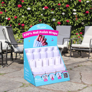 Impresión personalizada de cosméticos máscara de embalaje caja de exhibición PDQ cartón corrugado pantalla superior para la promoción de cosméticos - Product Image 1