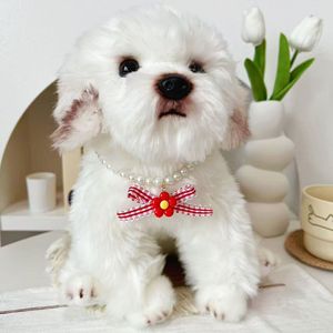 Collier pour animaux de compagnie avec nœud papillon perlé, collier décoratif pour chat, collier pour chien de petite et moyenne taille, accessoires pour chien, vêtements pour animaux de compagnie - Product Image 3