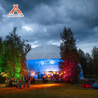 Dôme géodésique Kawagebo Kamp (KK) 30M pour événements et expositions, tente igloo de glamping de luxe, tente de réception imperméable pour mariages