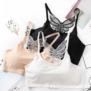 Reggiseno sottile da donna senza ferretto per contenere un paio di eleganti reggiseni senza spalline che prevengono la caduta del seno - Product Image 1