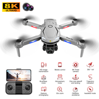 Drone V88 pour débutants avec caméra 4K, évitement intelligent des obstacles, longue portée, FPV, pliable, moteur brushless, en plastique