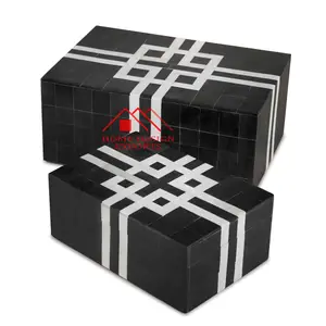 Storage Bone Inlay Jewelry Box High Quality Best Selling Resin and Wooden Jewelry Storage Boxes for Home Decor