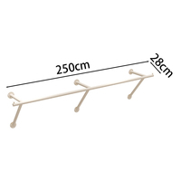 Porte-vêtements mural en métal blanc, barre de suspension pour vêtements, étagère de présentation pour boutique de vêtements féminins