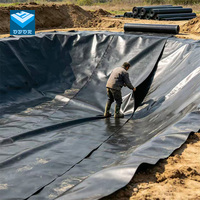 Géomembrane HDPE texturée de 2,0 mm, haute friction, antidérapante, anti-UV, membrane imperméable pour la protection des pentes, les fermes piscicoles, les barrages