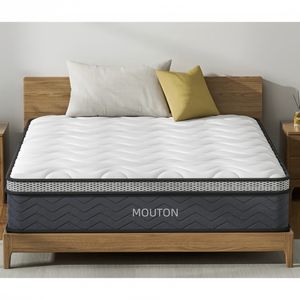 Gel de colchón King de lujo hipoalergénico, espuma viscoelástica con capa de confort de felpa, envasado al vacío en rollos - Product Image 3