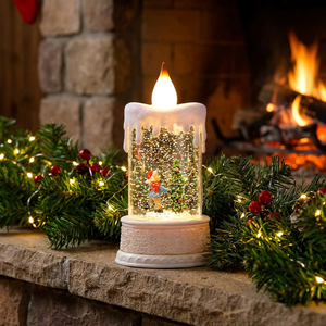 Decorazioni Festive JN con Candele LED in Plastica, Babbo Natale, Albero di Natale, Pupazzo di Neve, Impermeabili IP44, a Batteria, per Interni ed Esterni - Product Image 2