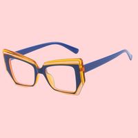 Lunettes unisexes anti-lumière bleue œil de chat irrégulier, monture optique pleine bordure avant-gardiste et personnalisée