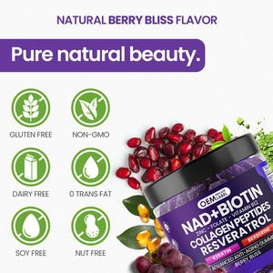 NAD + resveratrol berberina biotina antienvejecimiento gomoso colágeno queratina Zinc vitamina K2 D3 suplementos para uñas de cabello para adultos - Product Image 5