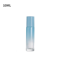 Flacon à bille en verre mat de 10 ml avec impression personnalisée, bouchon à vis, flacon vide rond pour parfum ou huile essentielle