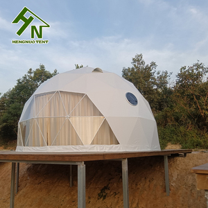 Tente de camping hôtelier, tente dôme géodésique imperméable à double porte, type maison transparente - Product Image 3