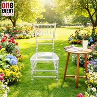 Chaise de mariage Chiavari de luxe en résine acrylique transparente pour événements extérieurs, jardins, banquets et fêtes