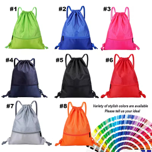 Bán Buôn Biểu Tượng Tùy Chỉnh Kích Thước Polyester Dây Kéo Ba Lô Phòng Tập Thể Dục Thể Thao Chuỗi Túi Ba Lô Nylon Dây Kéo Túi Cho Quà Tặng - Product Image 2