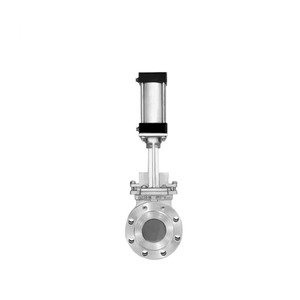 Válvula de cuchilla unidireccional de acero inoxidable 304 PZ673H-16C/P para lodos con placa de control - Product Image 4