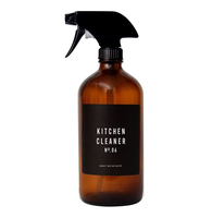 Kustom Baru 500Ml Botol Kaca Pembersih Rumah Kosong dengan Pelindung Silikon Antiselip dengan Penyemprot Yang Dapat Diganti untuk Mencuci Tangan