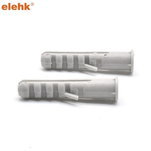 ELEKH 8*40MM Cheville grise en plastique en forme de tigre Bouchon mural d'expansion Boulon Ancres murales d'escalade 500 PCS/BAG Tuyau d'expansion - Product Image 3