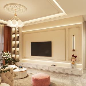 <b>TV</b> Rack Modern Cabinet <b>Wall</b> Mounted Luxury Living Room Entertainment Storage - Product Image 4