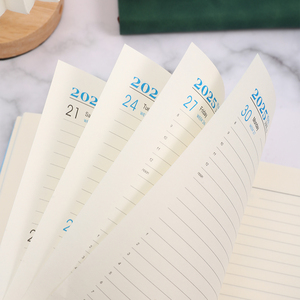 2025 Tây Ban Nha chương trình nghị sự A5 hàng tuần hàng ngày kế hoạch biểu tượng tùy chỉnh bán buôn Nhật Ký Giao hàng nhanh PU da máy tính xách tay lịch - Product Image 3