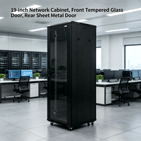 Armoire de serveur réseau 42U pour centre de données, montage en rack 19 pouces, standard, intérieur, noir, OEM/ODM