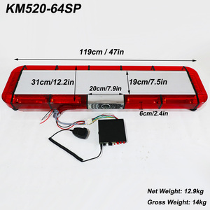 Đèn cảnh báo khẩn cấp <span class=keywords><strong>LED</strong></span> chất lượng cao, thiết kế thấu kính phản chiếu, đèn strobe đỏ, thanh đèn cho xe cứu hỏa, bộ sạc kép - Product Image 3