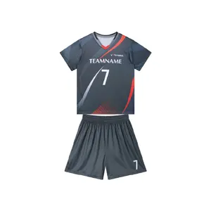 ملابس رياضية مخصصة بالجملة قصيرة الأكمام كرة الطائرة جيرسي تصميم مخصص بدلة كرة الطائرة للرجال