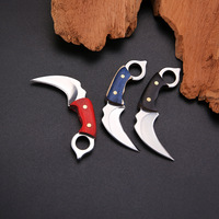 Nouveau mini couteau de poche à poignée porte-clés en acier inoxydable, petit couteau portable de camping, éplucheur, lame fixe, outil EDC multifonction
