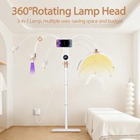 Lampe à ongles professionnelle 2 en 1 pour sol, 30W, séchage rapide UV/LED avec lumière de travail réglable pour salon, portable pour les techniciens en ongles