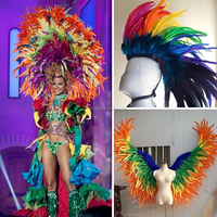 Décoration en plumes de coq de haute qualité, pompon suspendu pour la décoration de fête, la couture de vêtements, les accessoires de tête et de taille