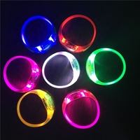 Bracelet LED à changement de couleur activé par le son, bracelet clignotant réglable, bracelet LED clignotant, lumière LED pour fête