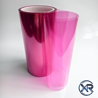 Film PET souple rose, film BOPET en polyester pour rubans de fête, décoration artisanale et accessoires de téléphonie mobile