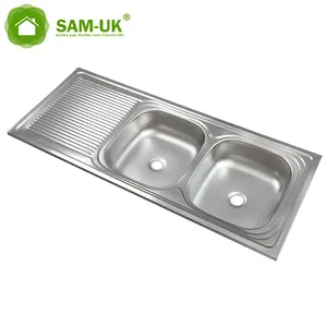 厂家批发sus201水槽不锈钢现代多功能配件双碗柜台厨房