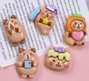 Mignon Dauphin Capibara Mode Résine Charmes Visage Lumineux pour DIY Crème Colle Téléphone Cas Réfrigérateur Autocollant Décoration Lucite - Product Image 1