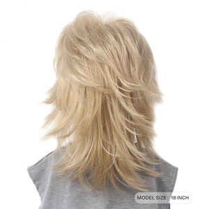 ชุดวิกผมผู้ชายแบบเต็มหัวสุดหล่อใหม่วิกผมผู้ชายย้อนยุคมีขนนุ่มปุกปุยผมหน้าม้า - Product Image 2